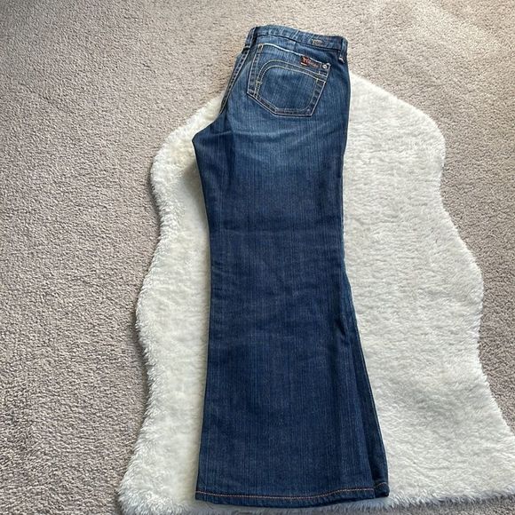 𝅺Fidelity Snap Dragon Low Waisted Flared Jeans Medium Wash Size 30 - Picture 4 of 15